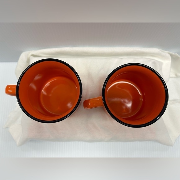 (2) Bulleit Frontier Whiskey Mugs EUC Orange & Black - Picture 4 of 6